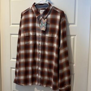 Authentic True Grit California Men’s Plaid Buttondown Shirt (XXL)  NWT